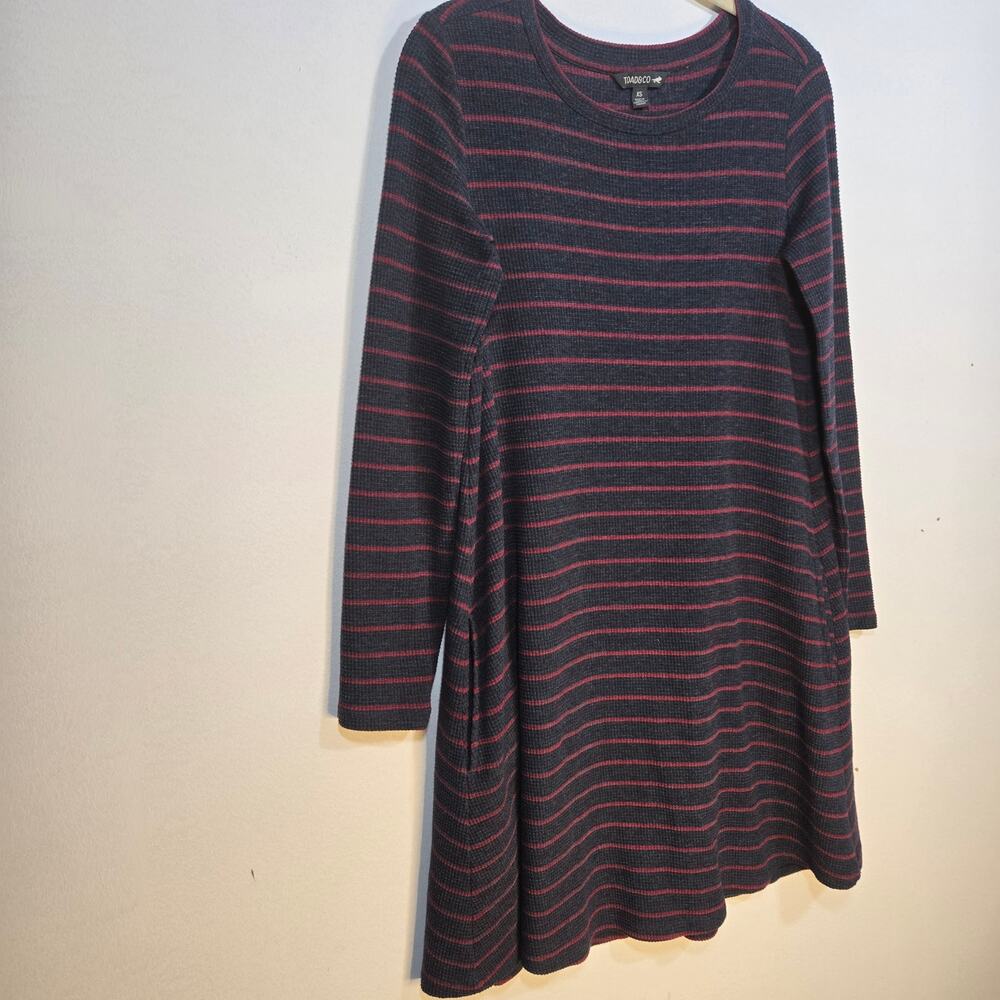 Toad & Co Striped Knit Thermal Dress Size XS - Picture 3 of 8
